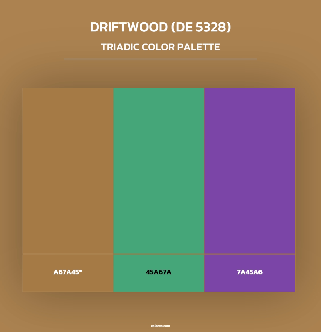 Driftwood (DE 5328) - Triadic Color Palette