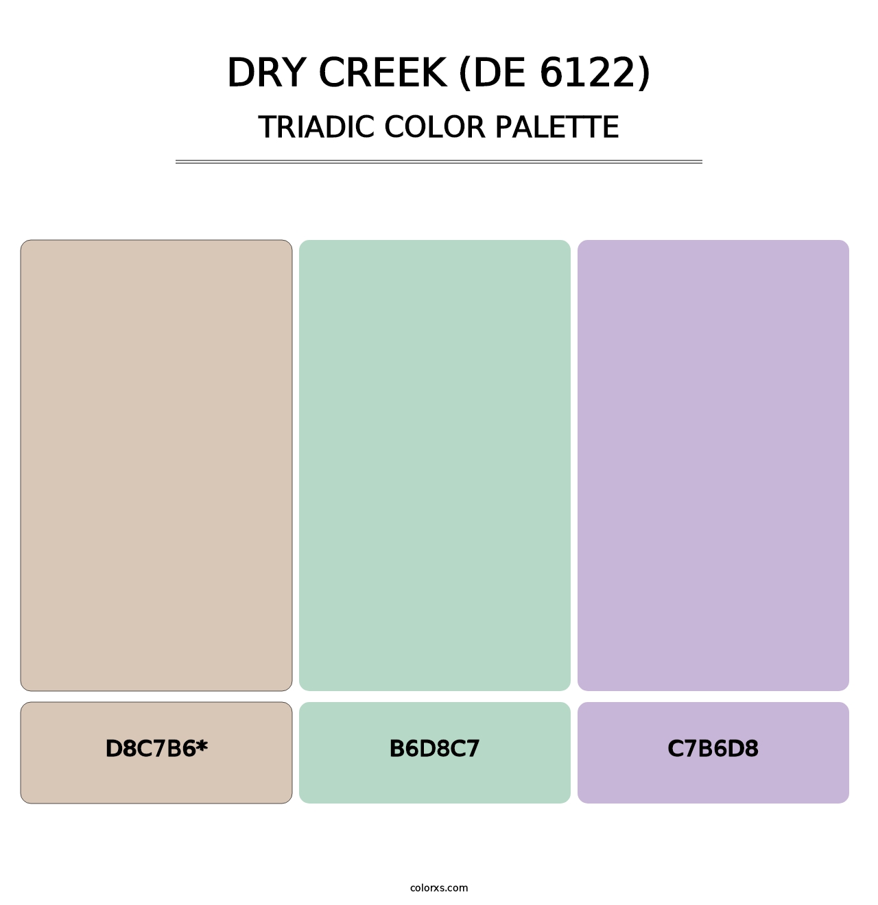Dry Creek (DE 6122) - Triadic Color Palette