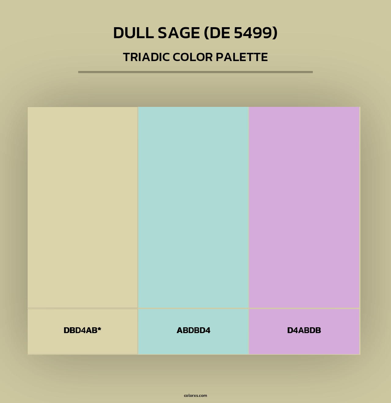 Dull Sage (DE 5499) - Triadic Color Palette