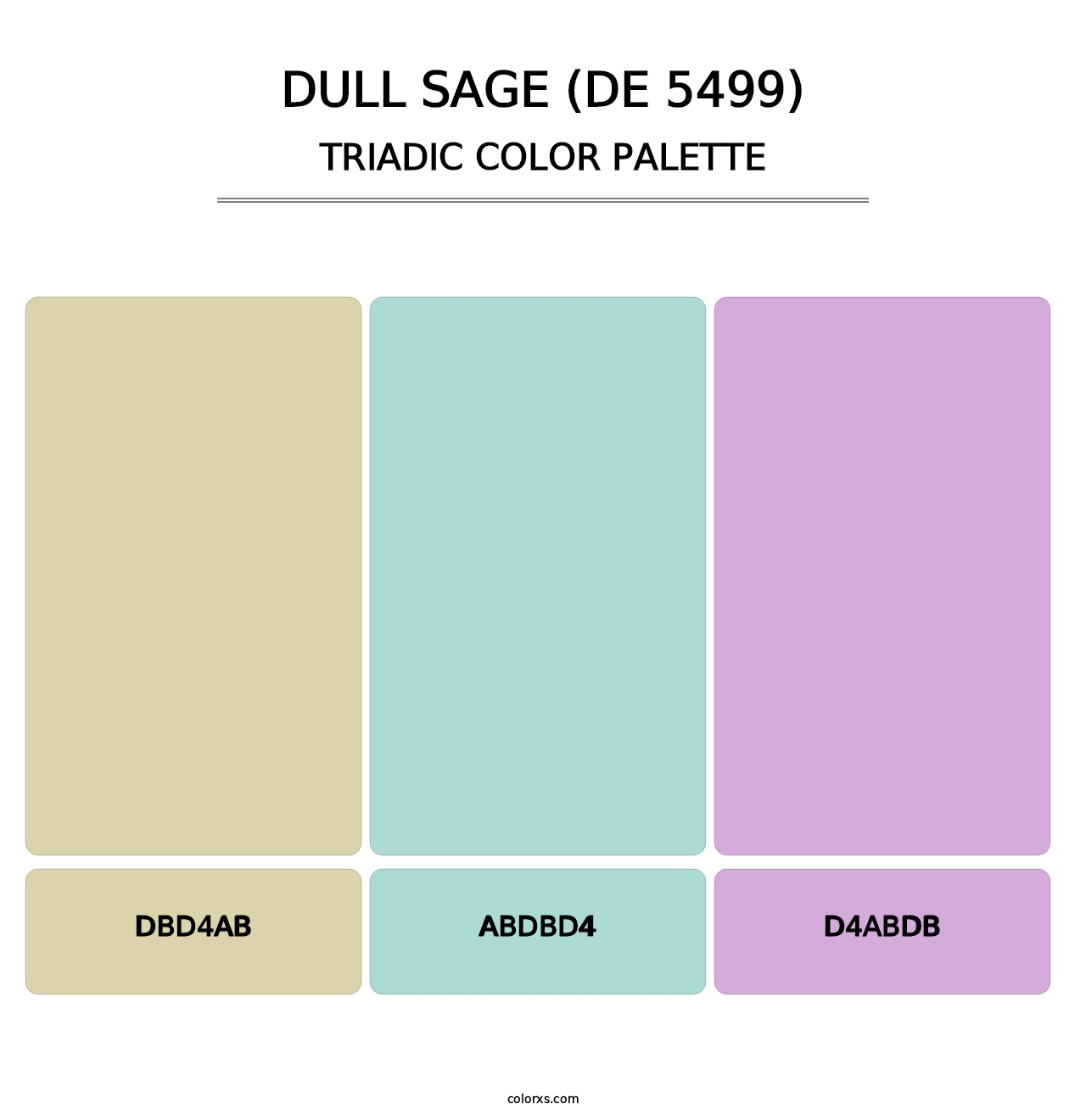 Dull Sage (DE 5499) - Triadic Color Palette