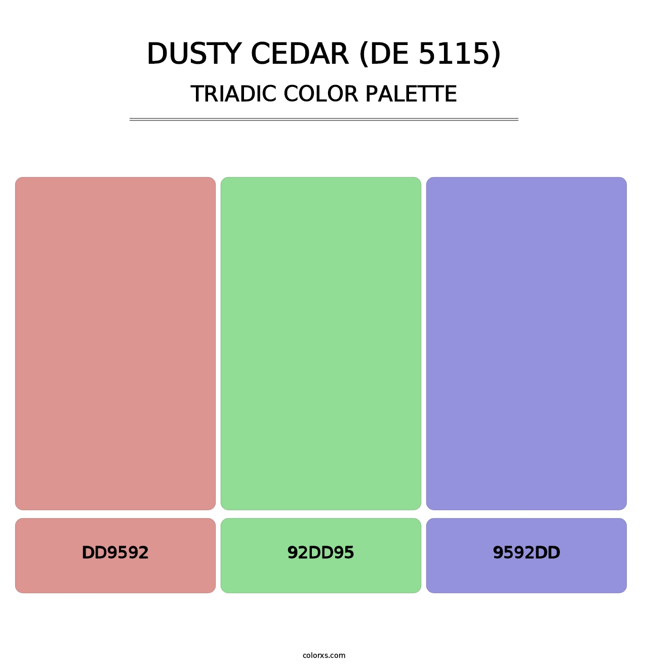 Dusty Cedar (DE 5115) - Triadic Color Palette