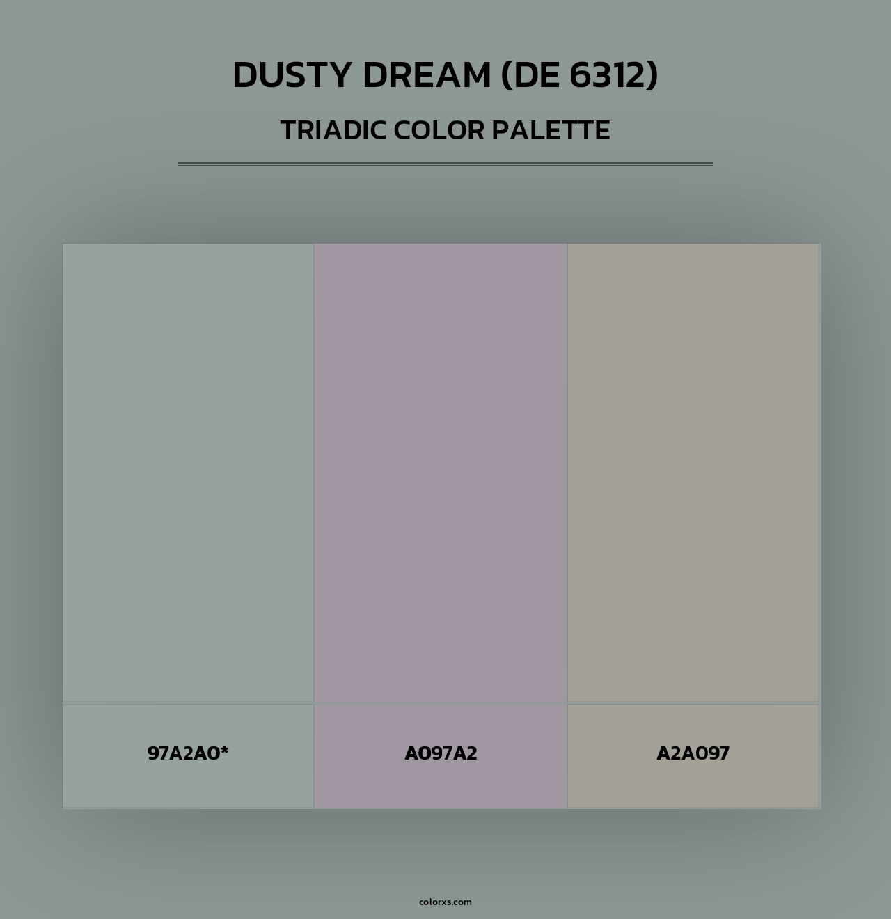 Dusty Dream (DE 6312) - Triadic Color Palette