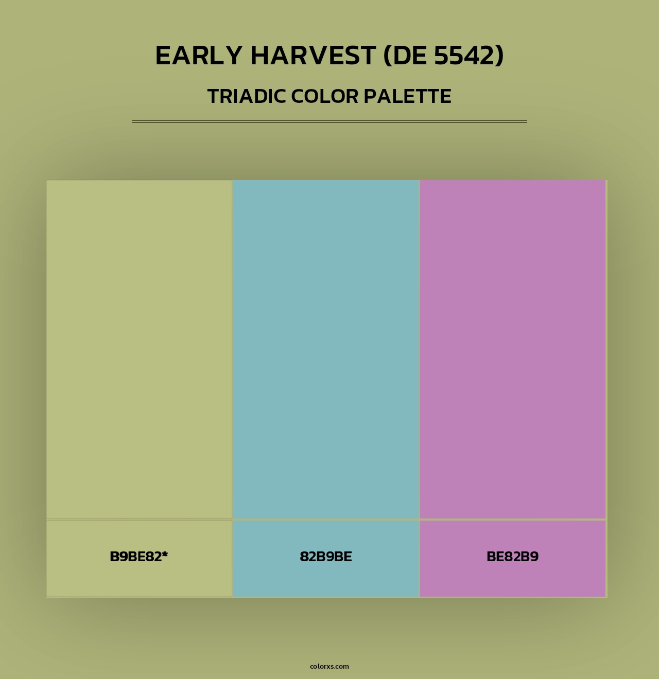 Early Harvest (DE 5542) - Triadic Color Palette