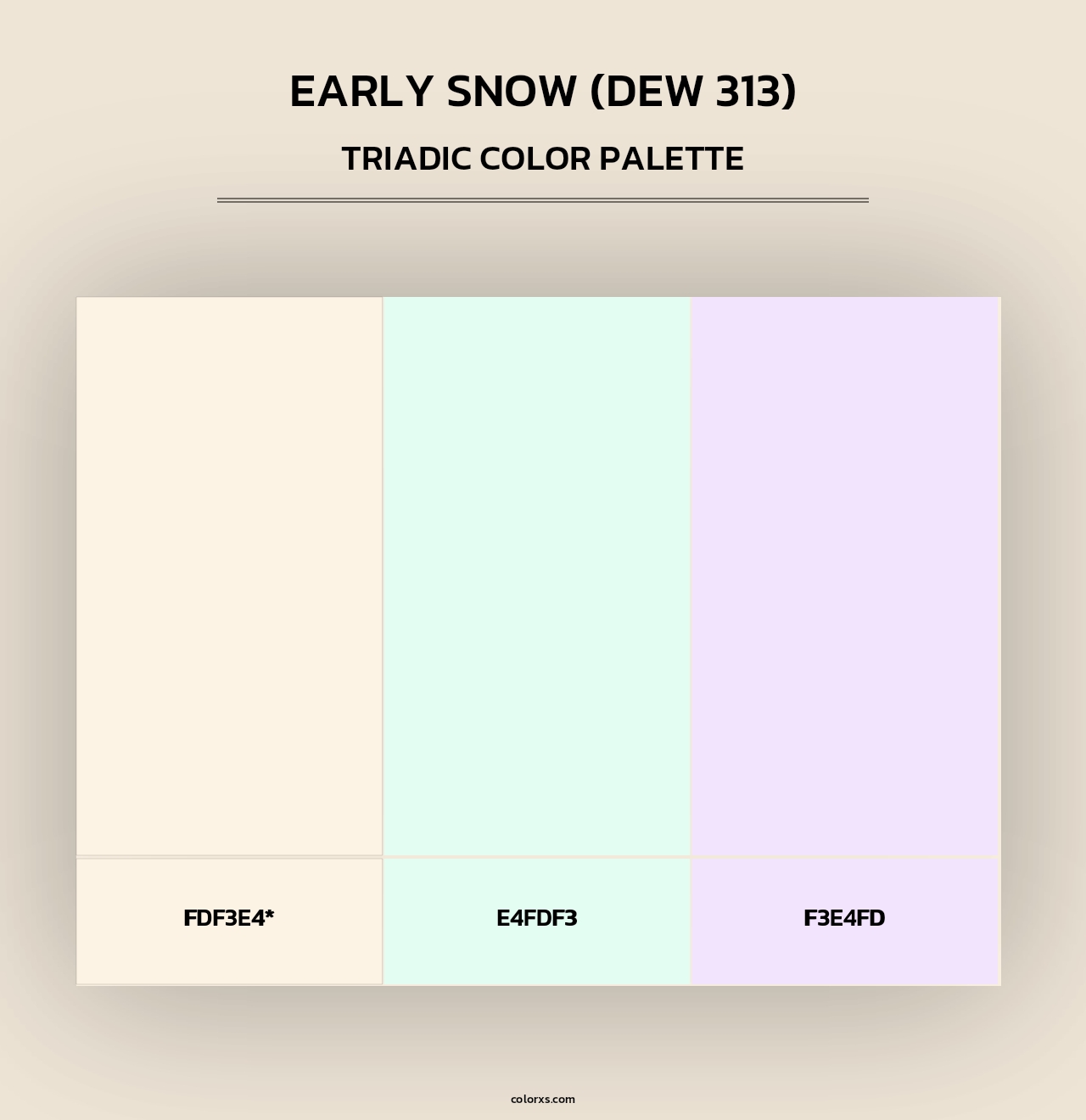 Early Snow (DEW 313) - Triadic Color Palette