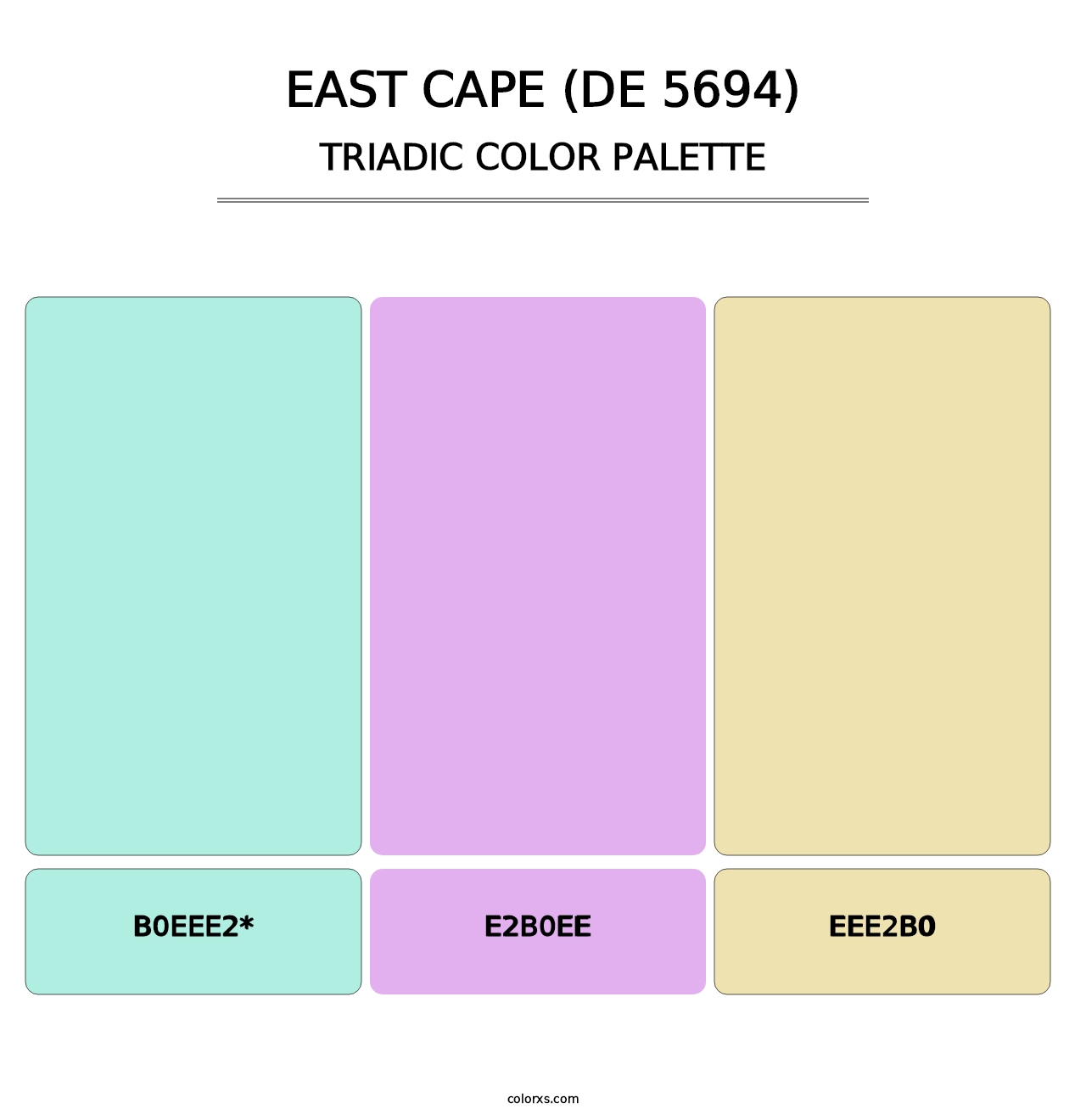 East Cape (DE 5694) - Triadic Color Palette