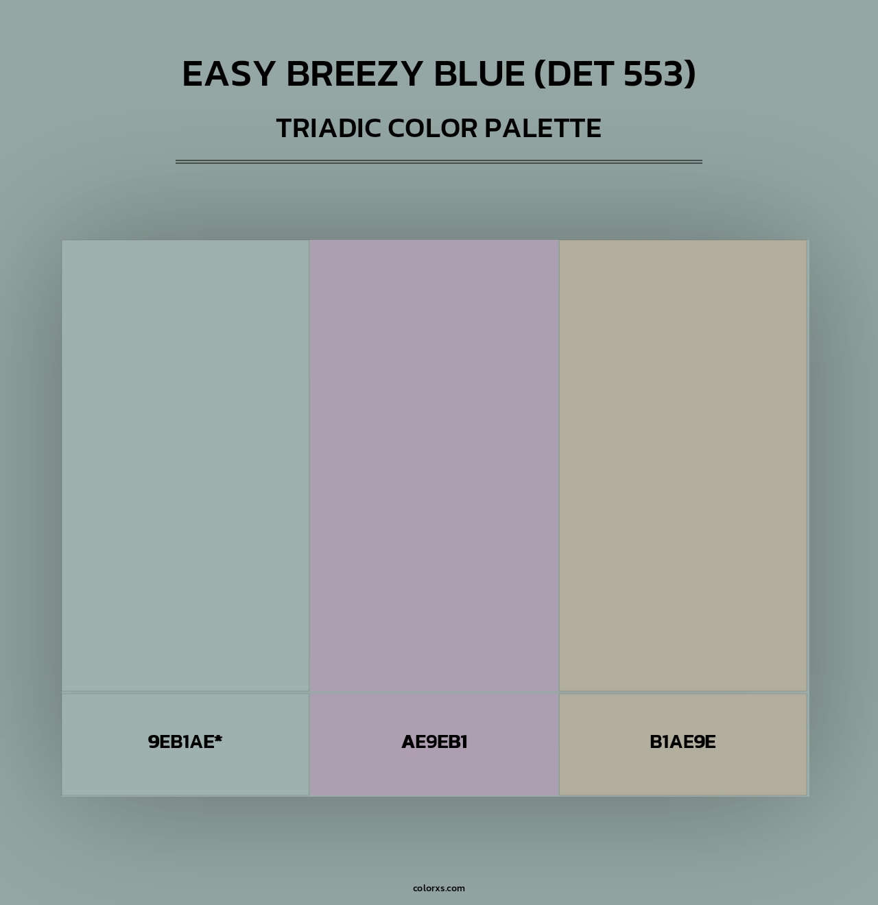 Easy Breezy Blue (DET 553) - Triadic Color Palette