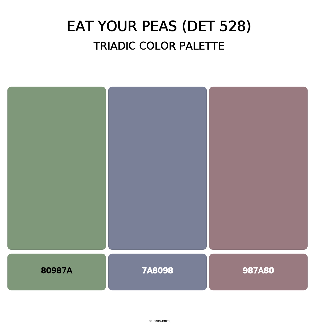Eat Your Peas (DET 528) - Triadic Color Palette