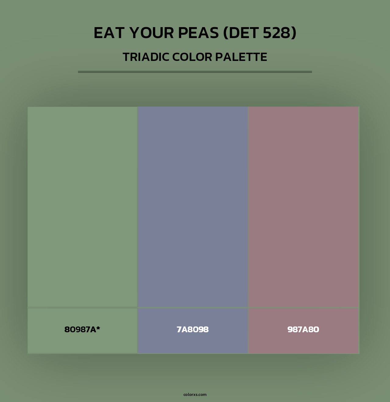 Eat Your Peas (DET 528) - Triadic Color Palette