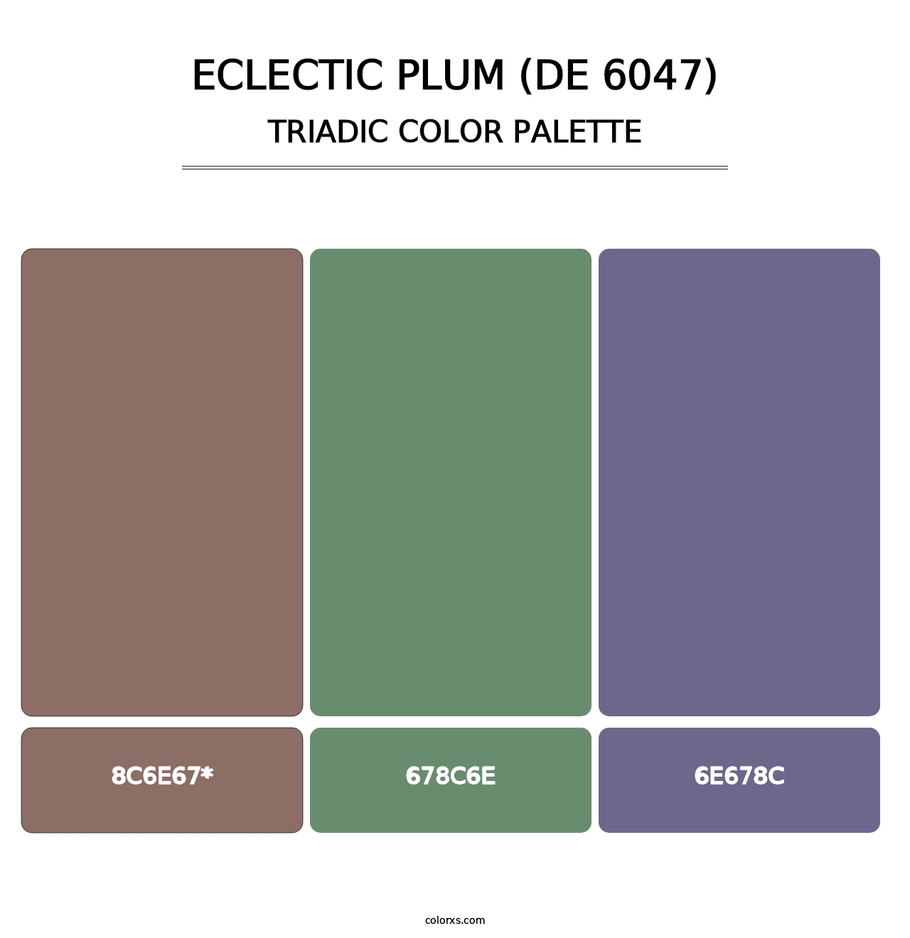 Eclectic Plum (DE 6047) - Triadic Color Palette