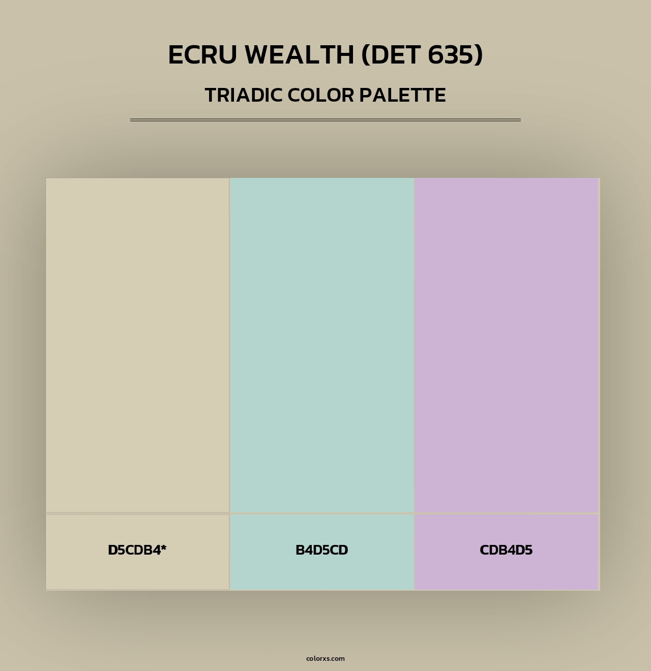 Ecru Wealth (DET 635) - Triadic Color Palette