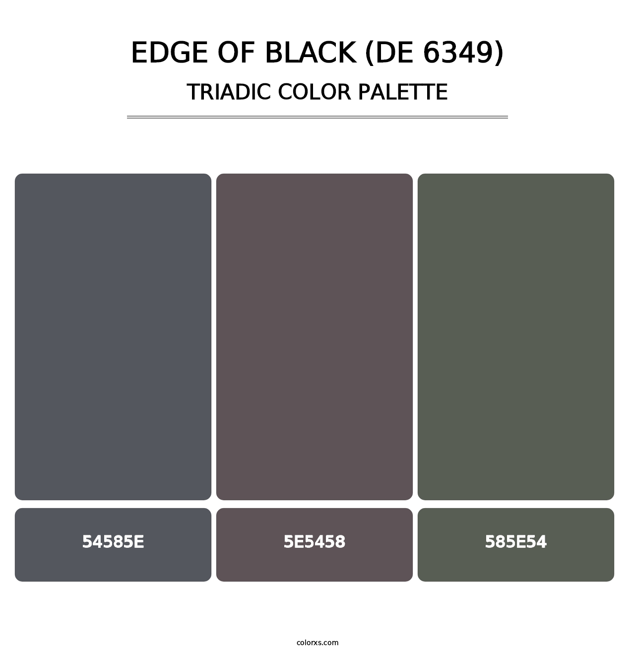 Edge of Black (DE 6349) - Triadic Color Palette