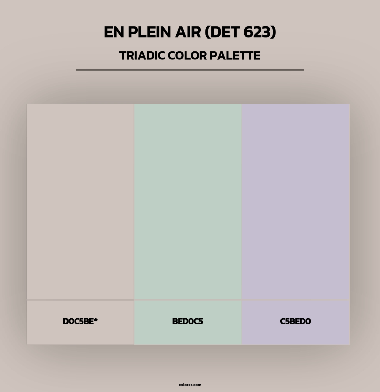 En Plein Air (DET 623) - Triadic Color Palette