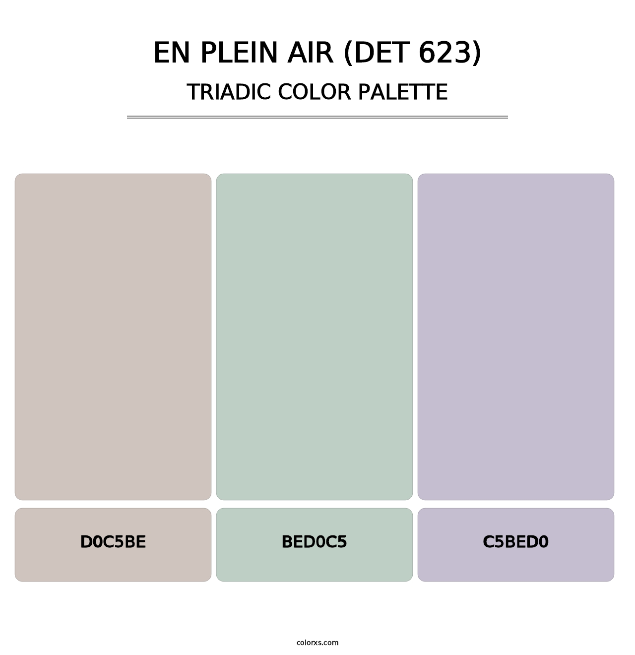 En Plein Air (DET 623) - Triadic Color Palette