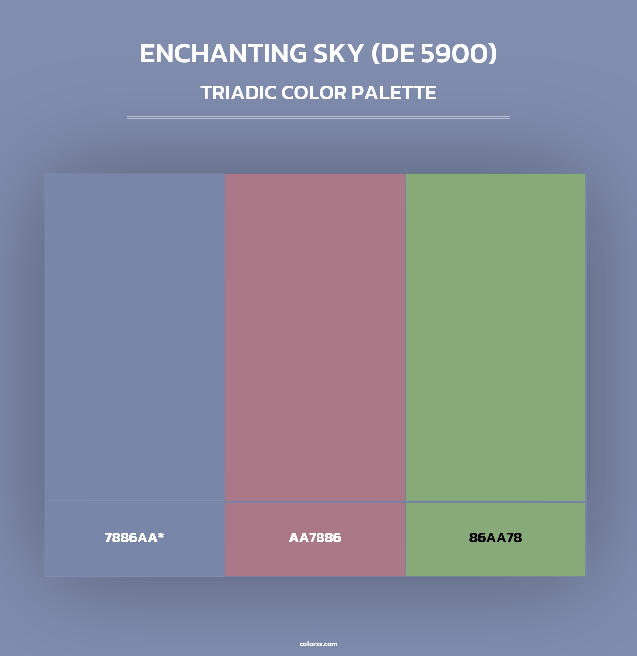 Enchanting Sky (DE 5900) - Triadic Color Palette