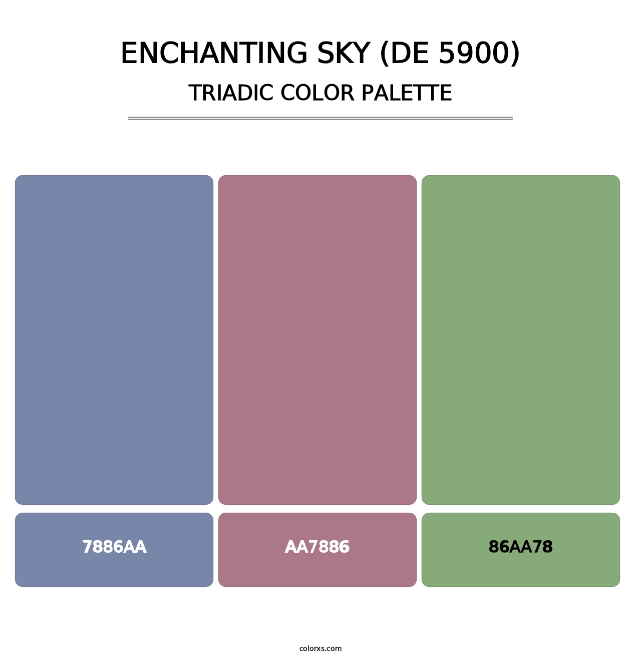 Enchanting Sky (DE 5900) - Triadic Color Palette