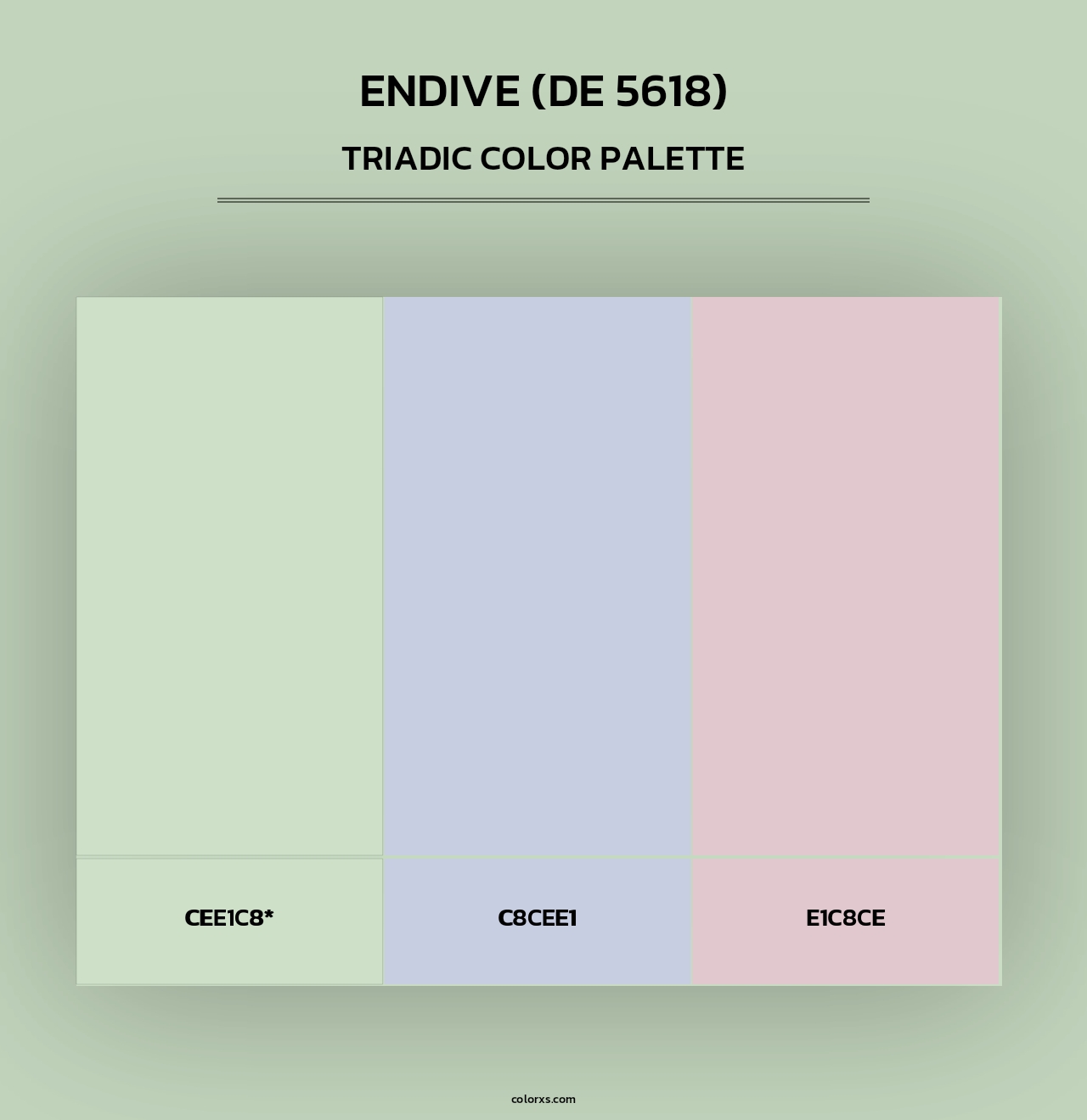 Endive (DE 5618) - Triadic Color Palette