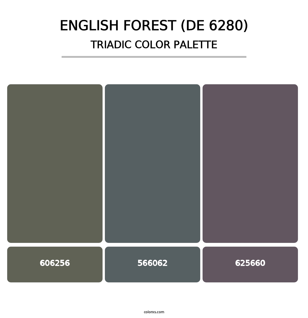 English Forest (DE 6280) - Triadic Color Palette