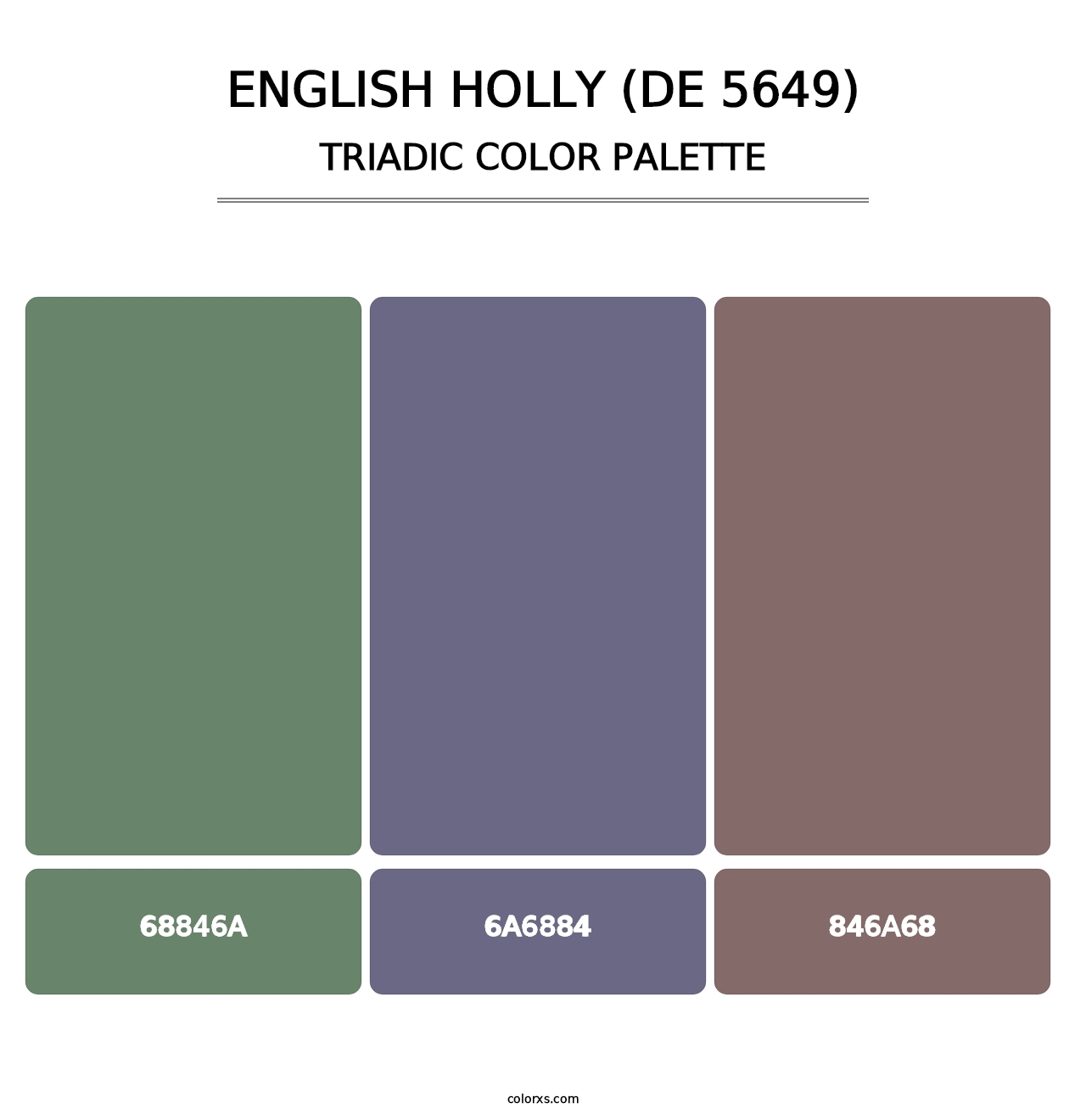 English Holly (DE 5649) - Triadic Color Palette
