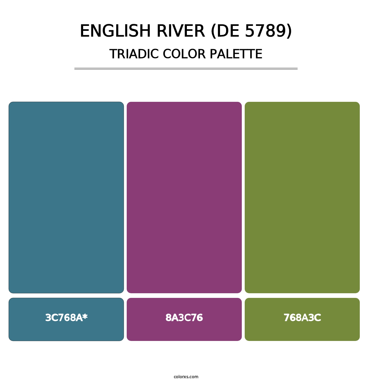 English River (DE 5789) - Triadic Color Palette