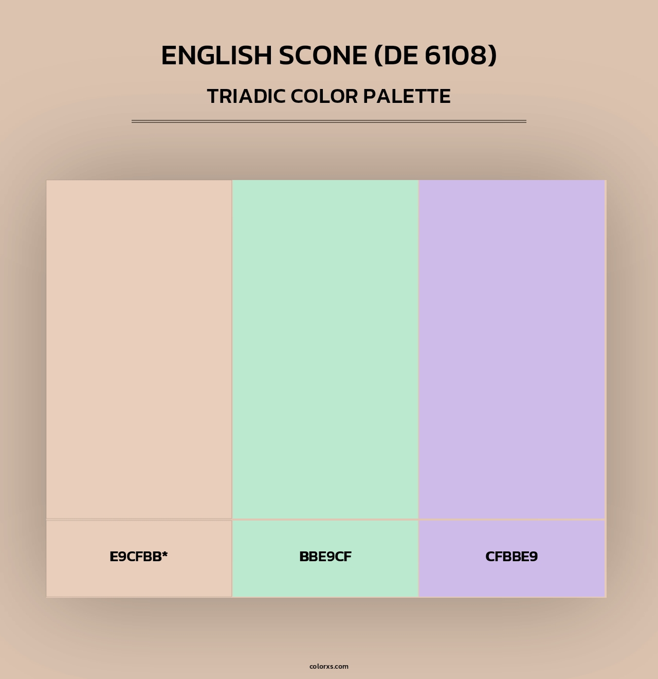 English Scone (DE 6108) - Triadic Color Palette