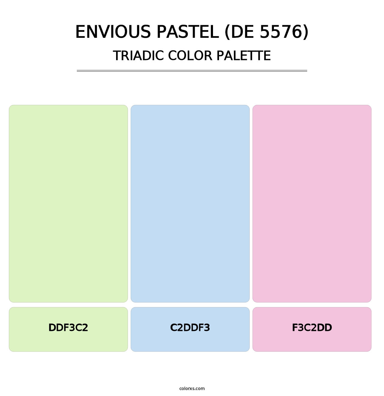 Envious Pastel (DE 5576) - Triadic Color Palette