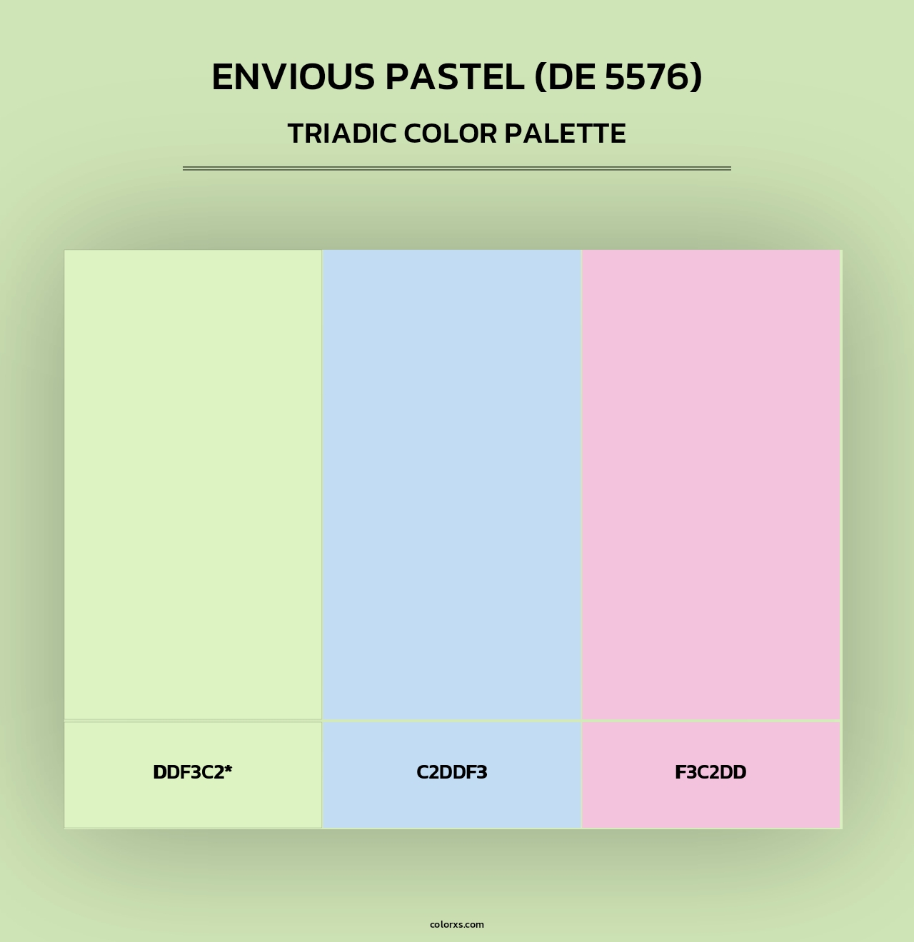 Envious Pastel (DE 5576) - Triadic Color Palette