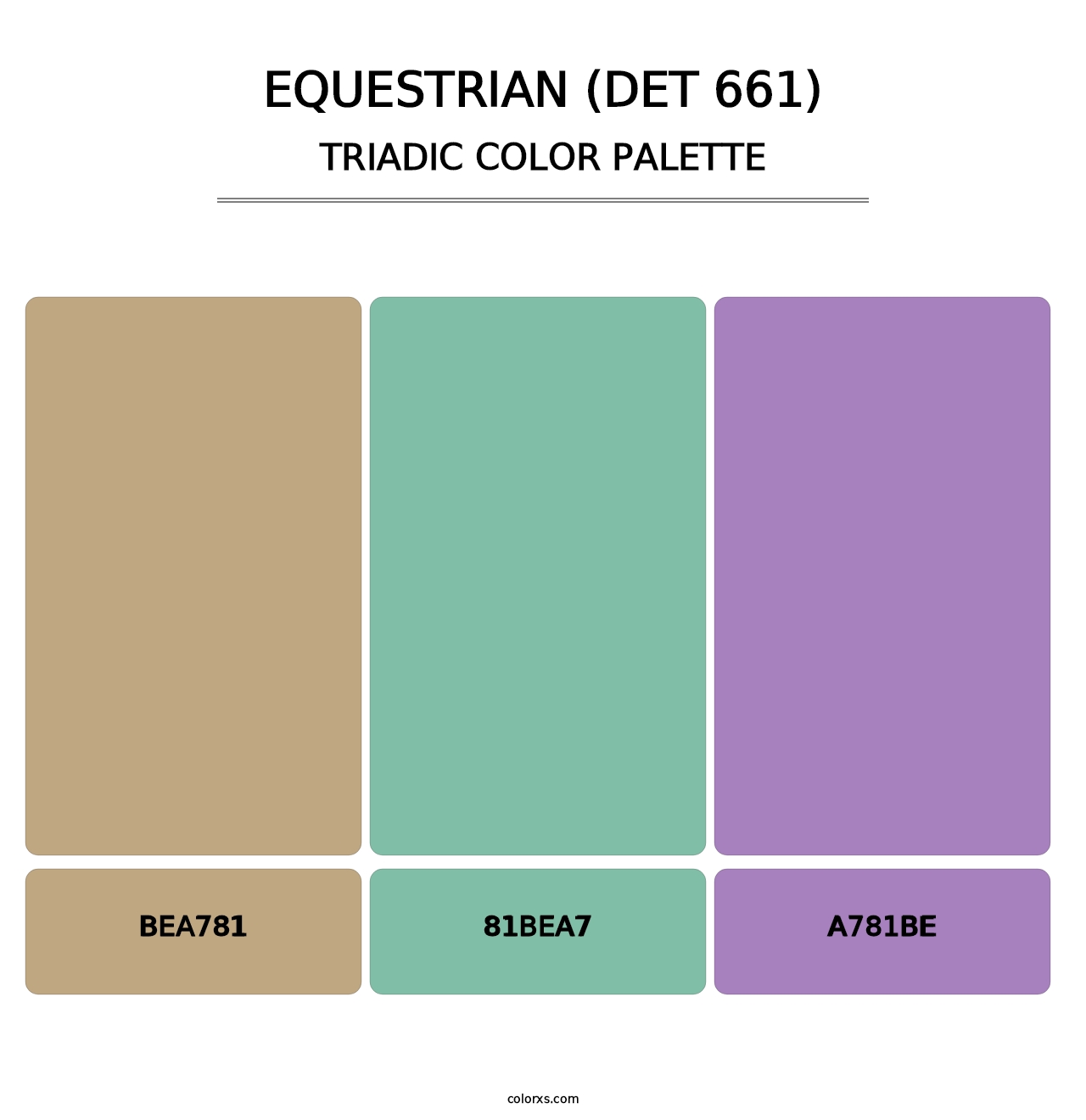 Equestrian (DET 661) - Triadic Color Palette