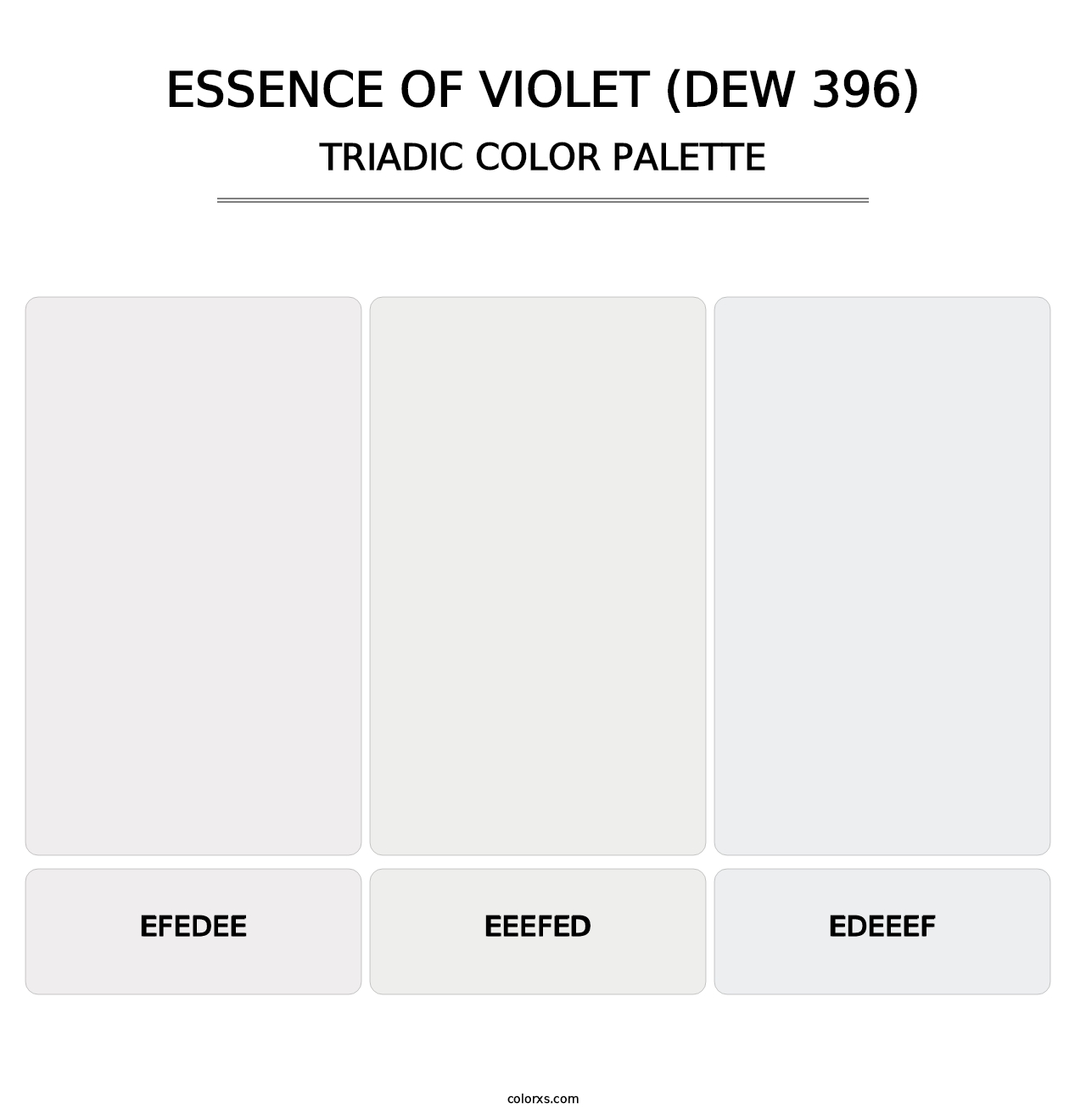 Essence of Violet (DEW 396) - Triadic Color Palette