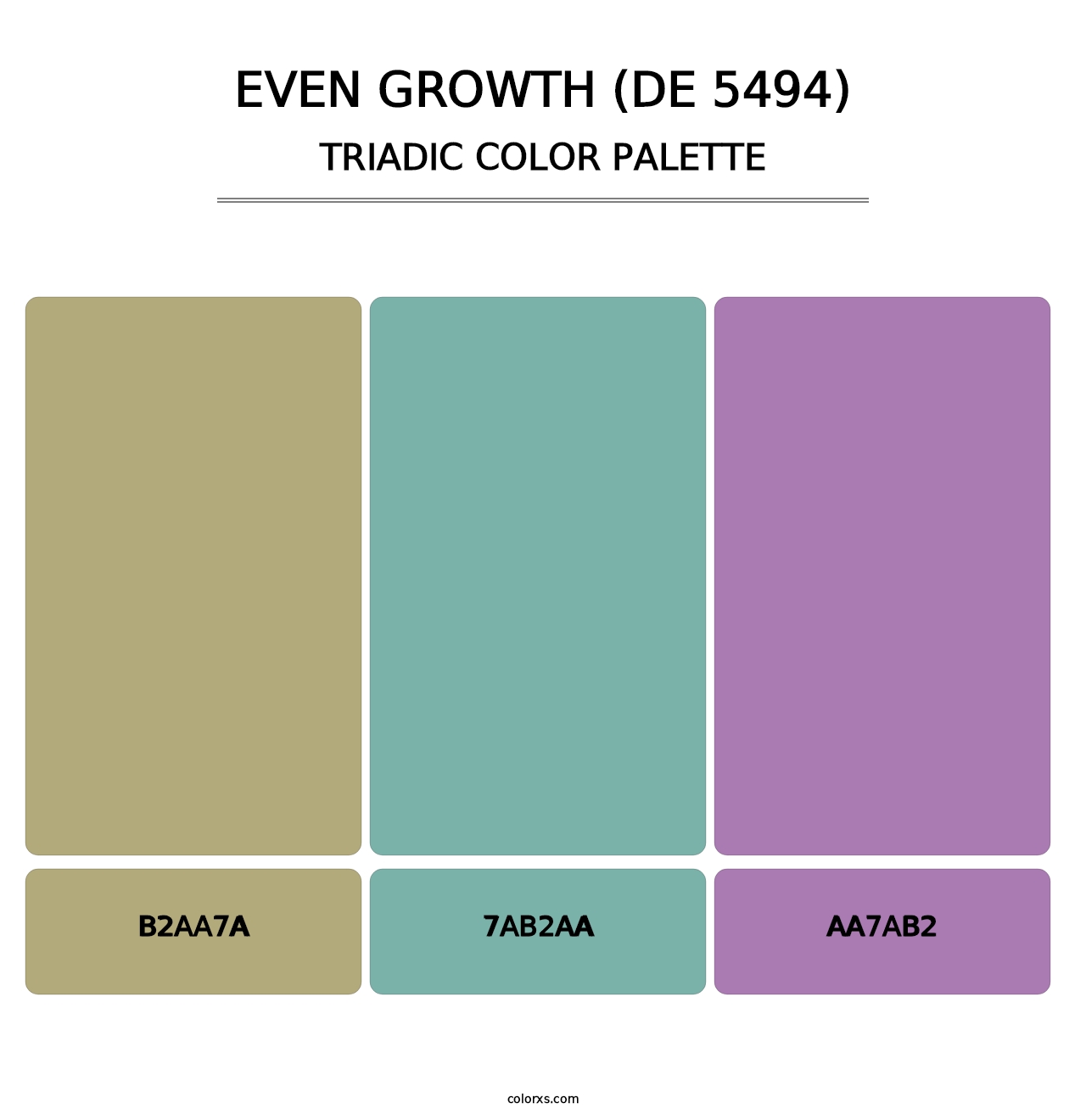 Even Growth (DE 5494) - Triadic Color Palette