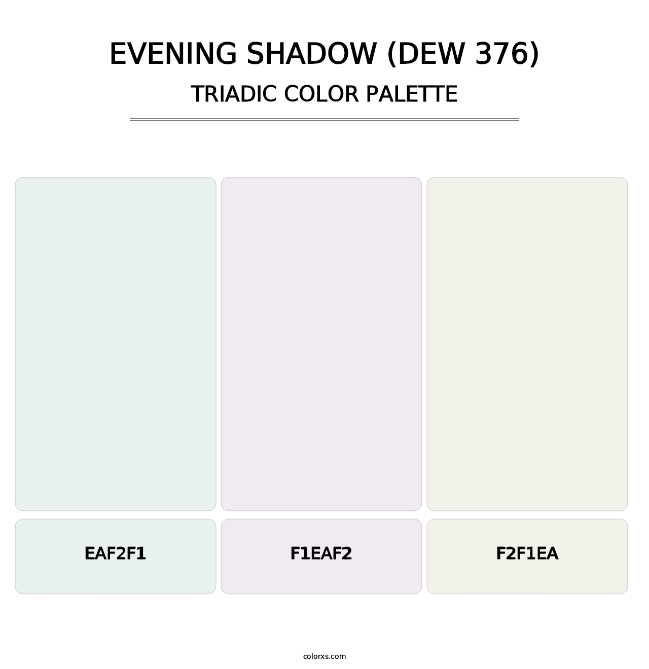 Evening Shadow (DEW 376) - Triadic Color Palette