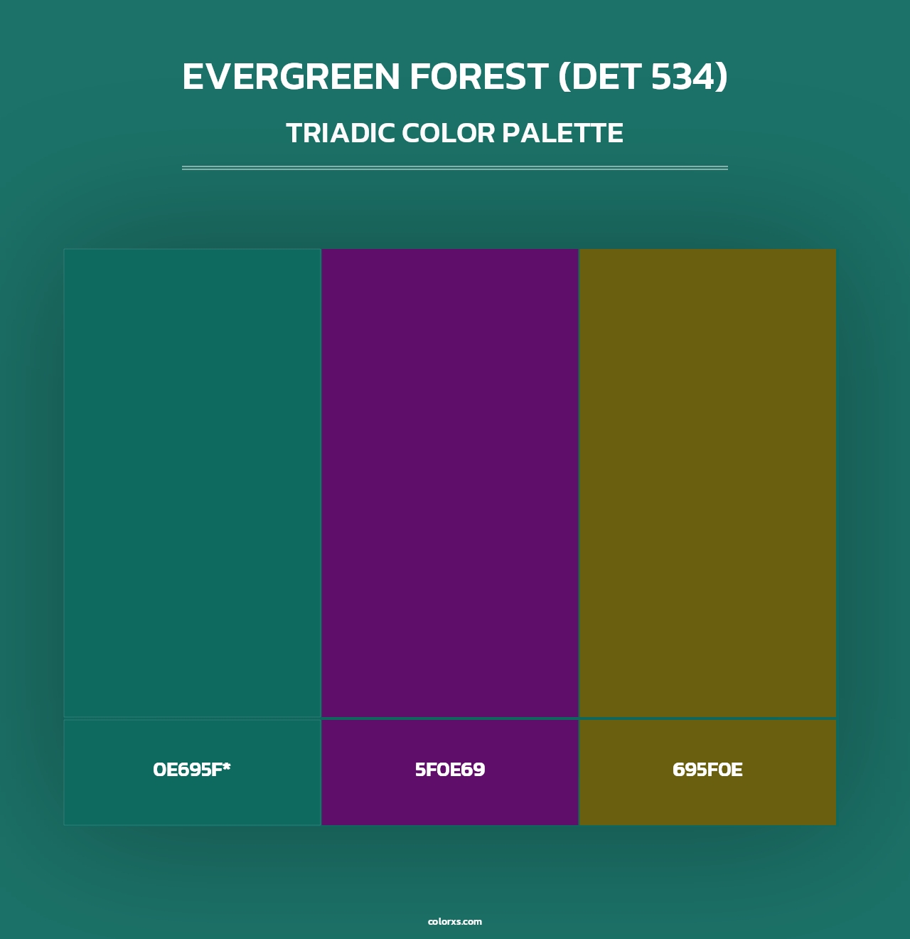 Evergreen Forest (DET 534) - Triadic Color Palette