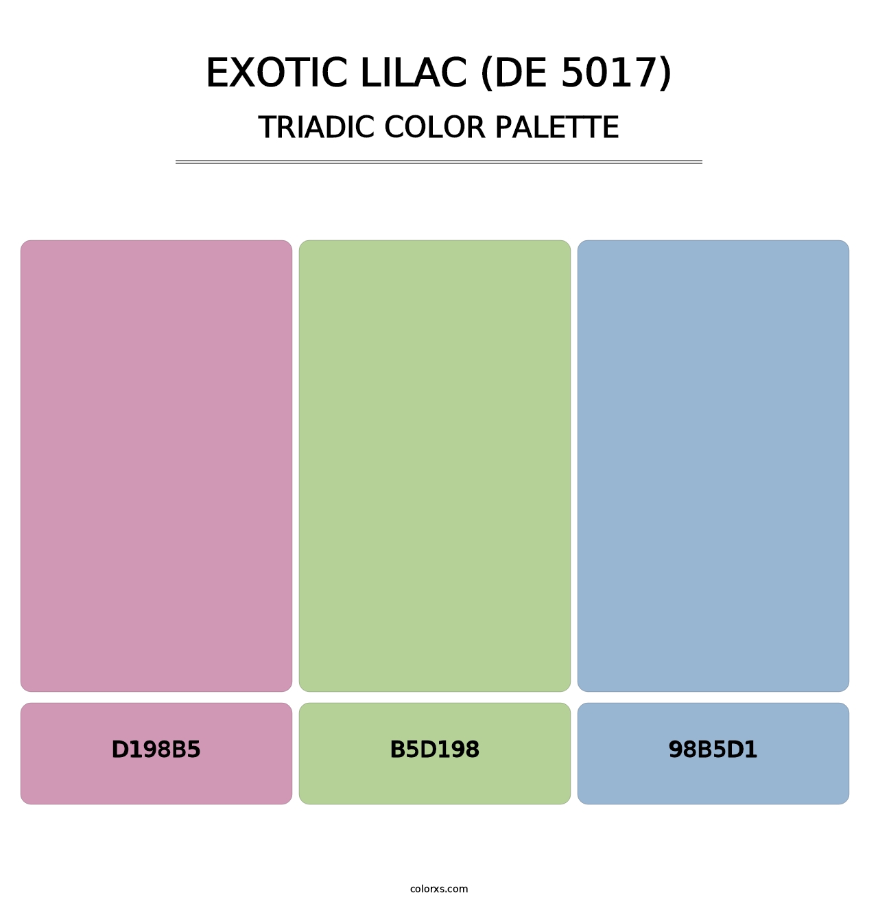 Exotic Lilac (DE 5017) - Triadic Color Palette