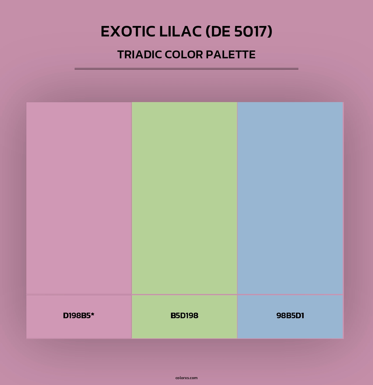 Exotic Lilac (DE 5017) - Triadic Color Palette