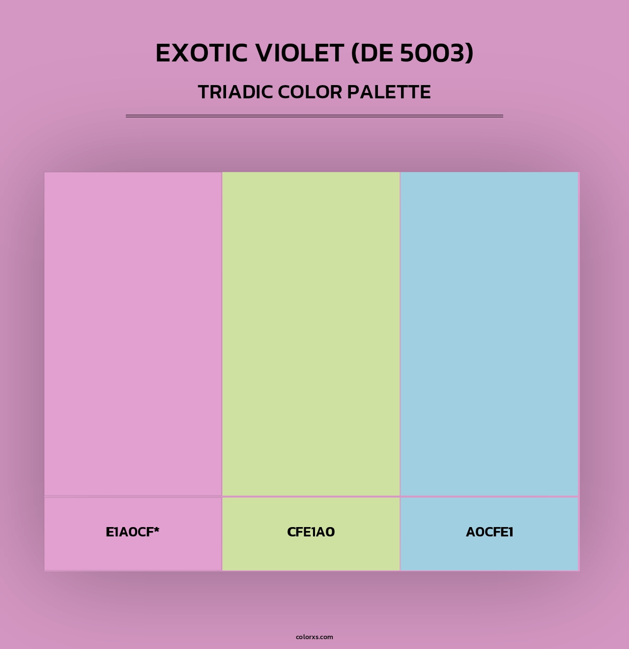 Exotic Violet (DE 5003) - Triadic Color Palette