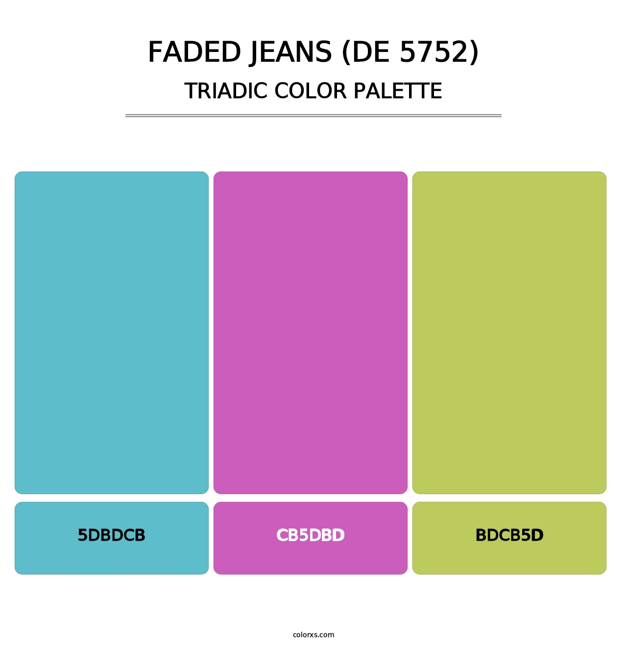 Faded Jeans (DE 5752) - Triadic Color Palette