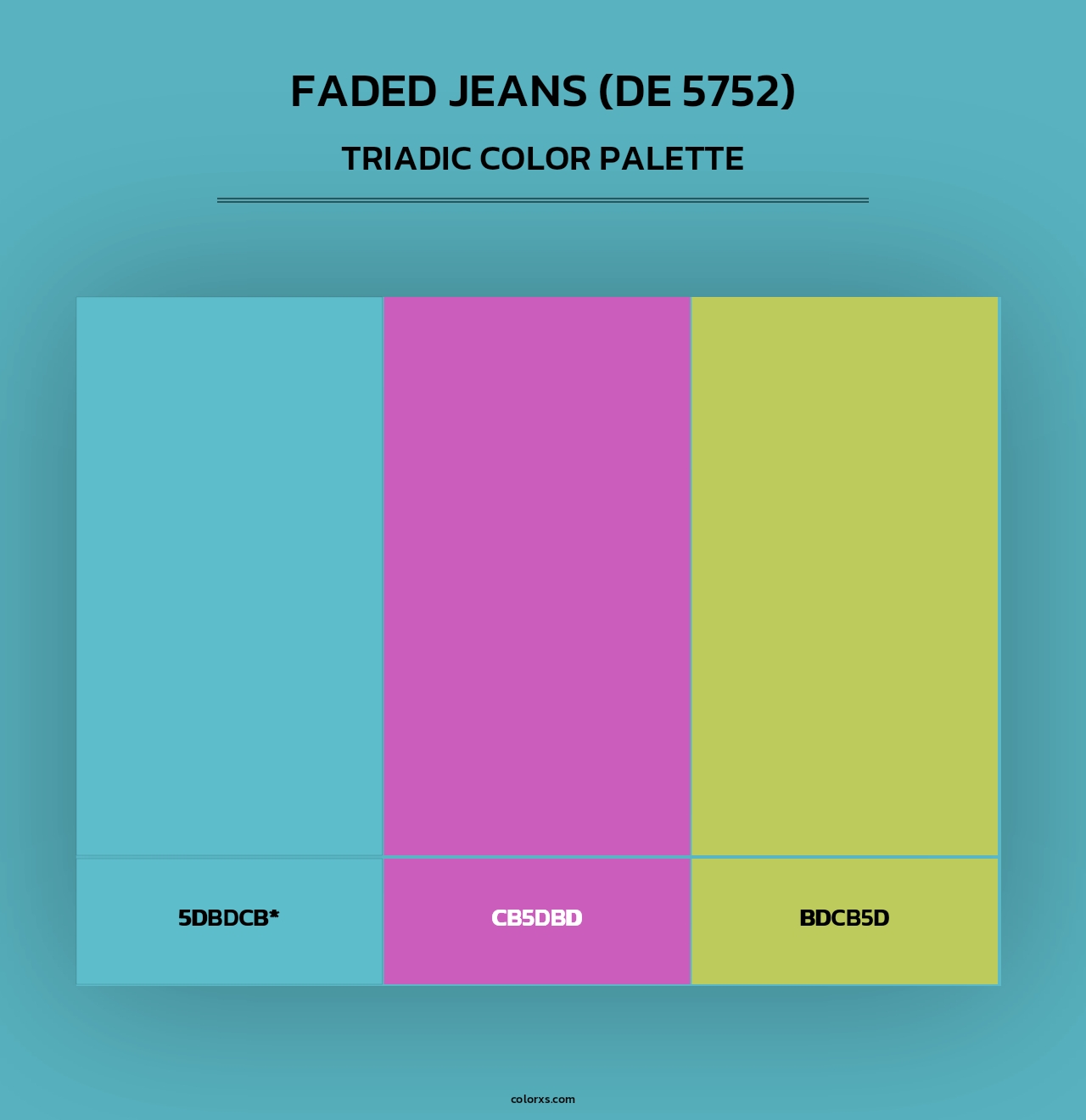 Faded Jeans (DE 5752) - Triadic Color Palette