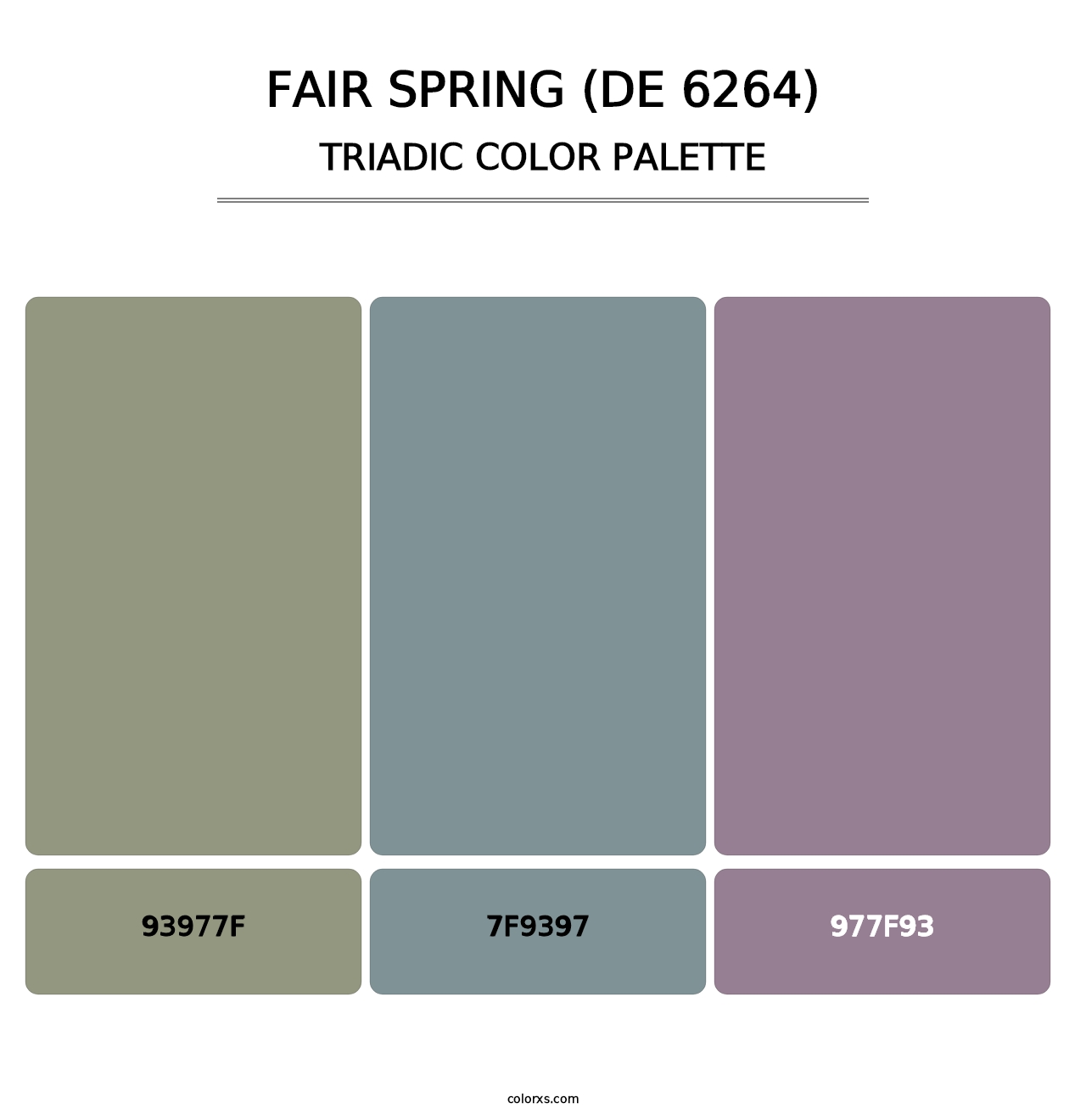 Fair Spring (DE 6264) - Triadic Color Palette