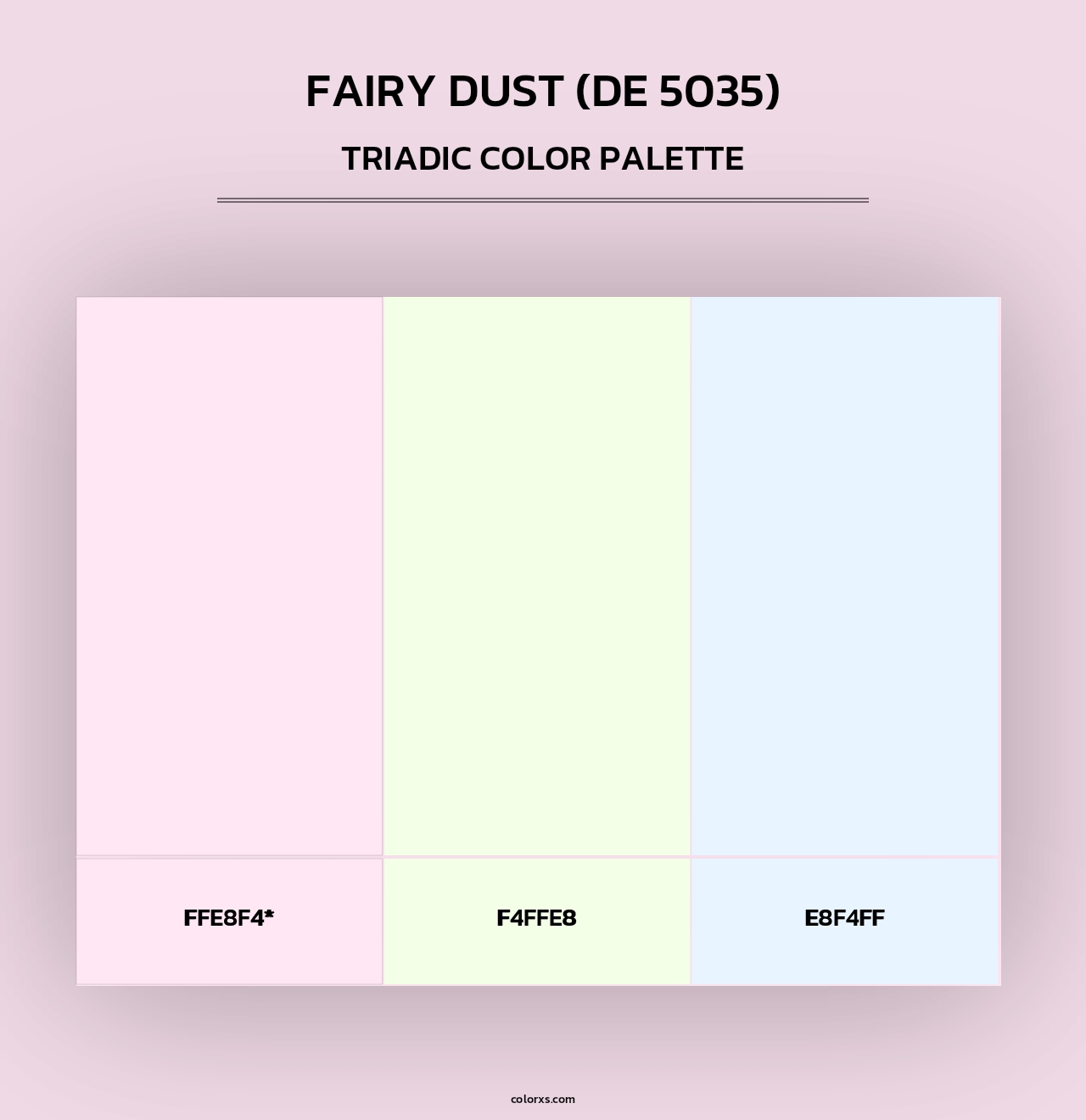 Fairy Dust (DE 5035) - Triadic Color Palette