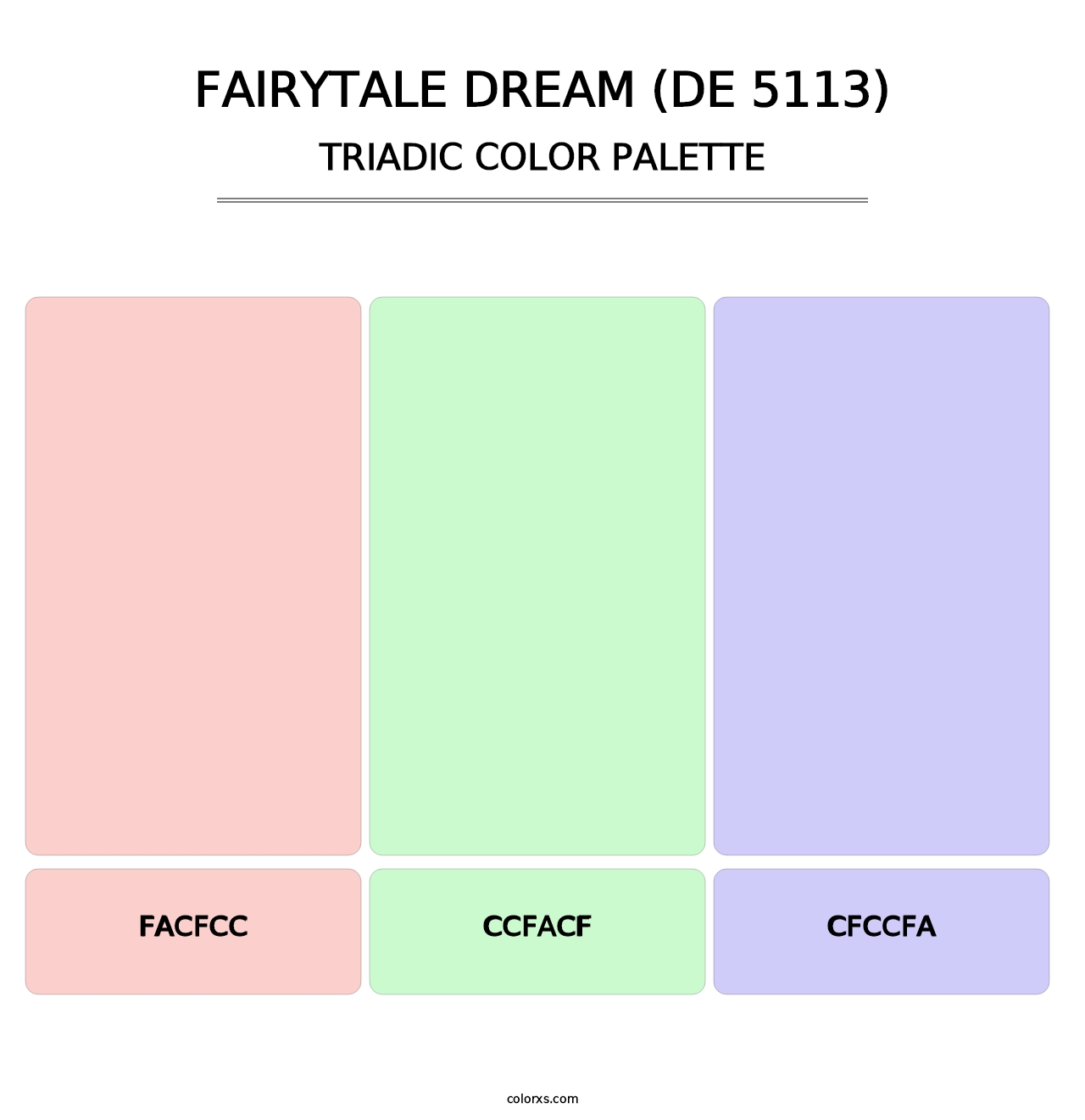 Fairytale Dream (DE 5113) - Triadic Color Palette