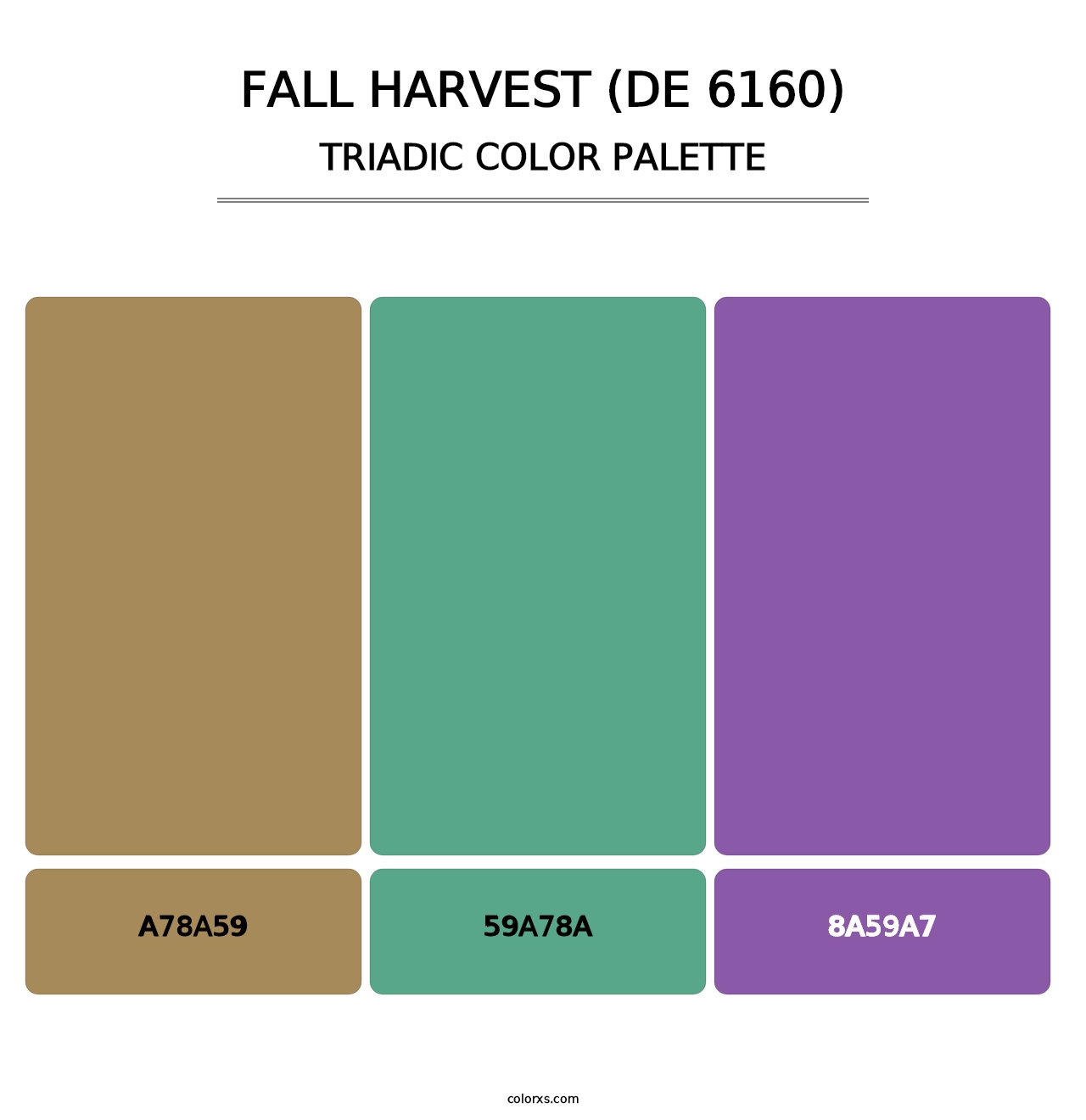 Fall Harvest (DE 6160) - Triadic Color Palette