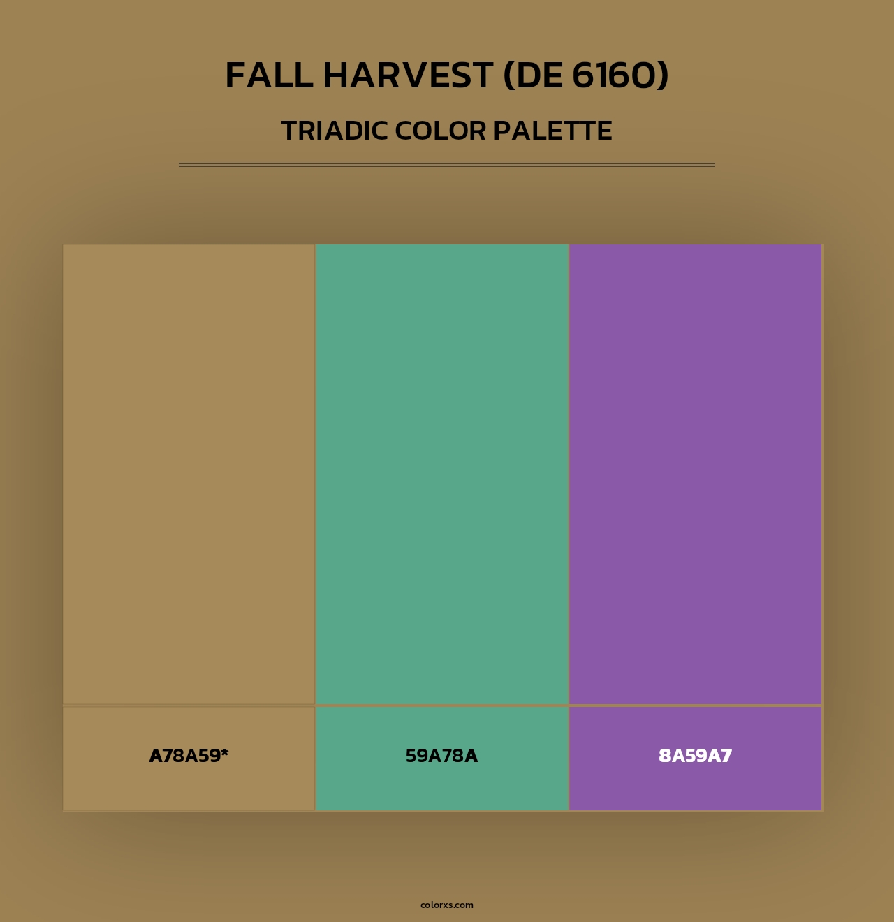 Fall Harvest (DE 6160) - Triadic Color Palette