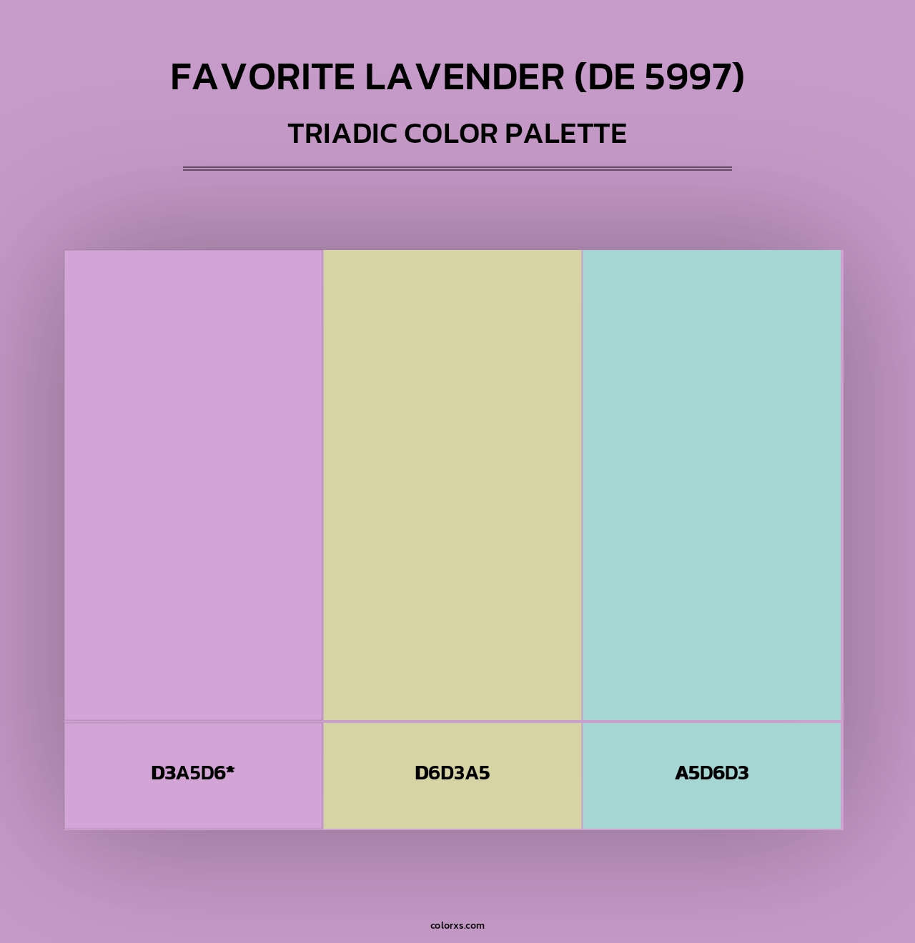 Favorite Lavender (DE 5997) - Triadic Color Palette
