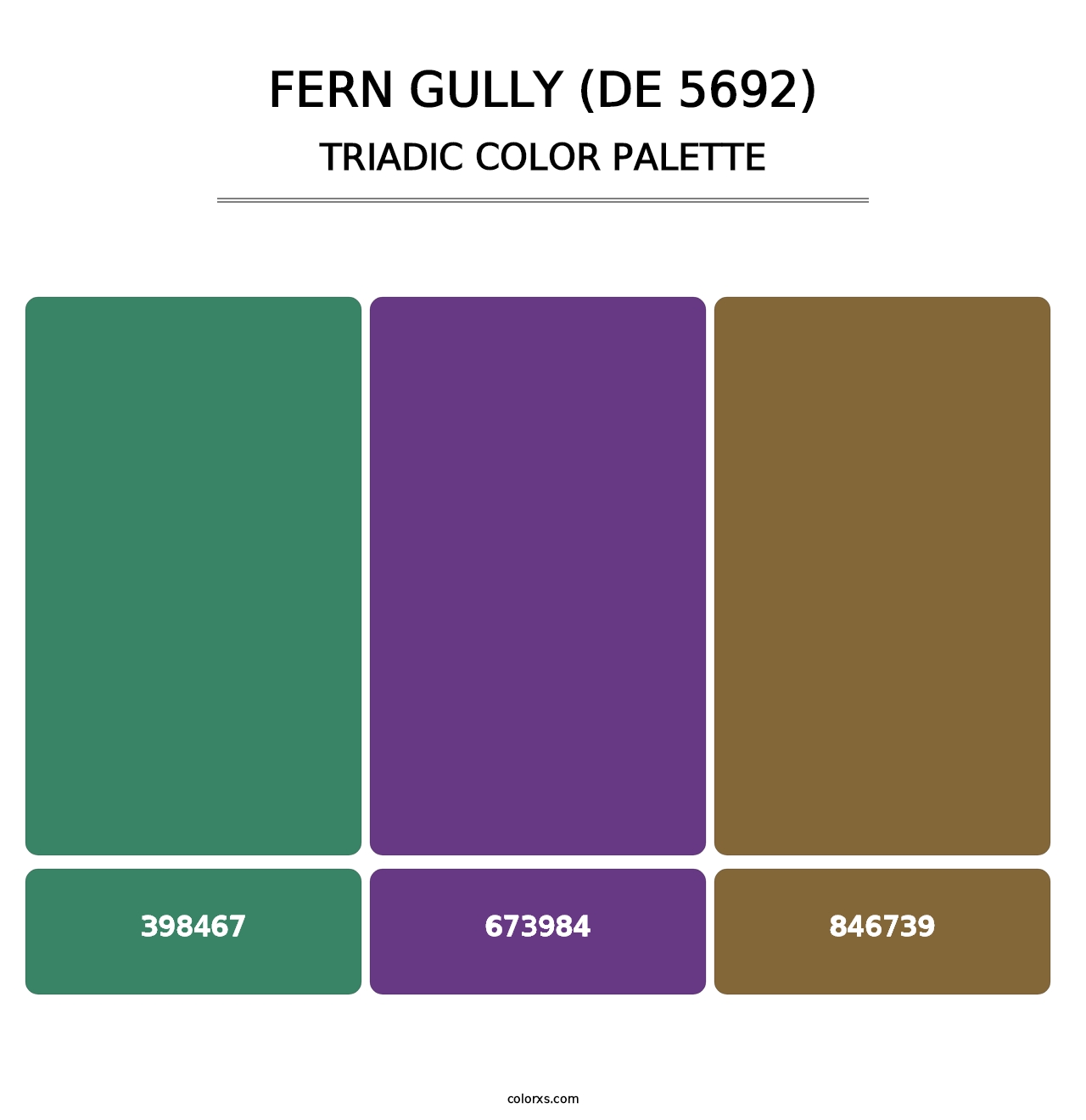 Fern Gully (DE 5692) - Triadic Color Palette