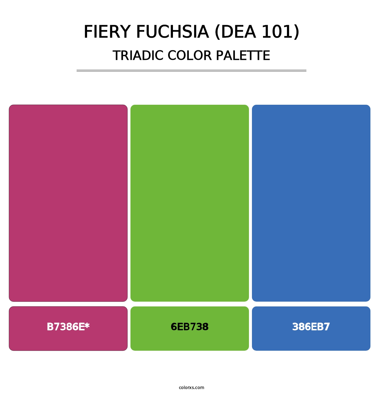 Fiery Fuchsia (DEA 101) - Triadic Color Palette