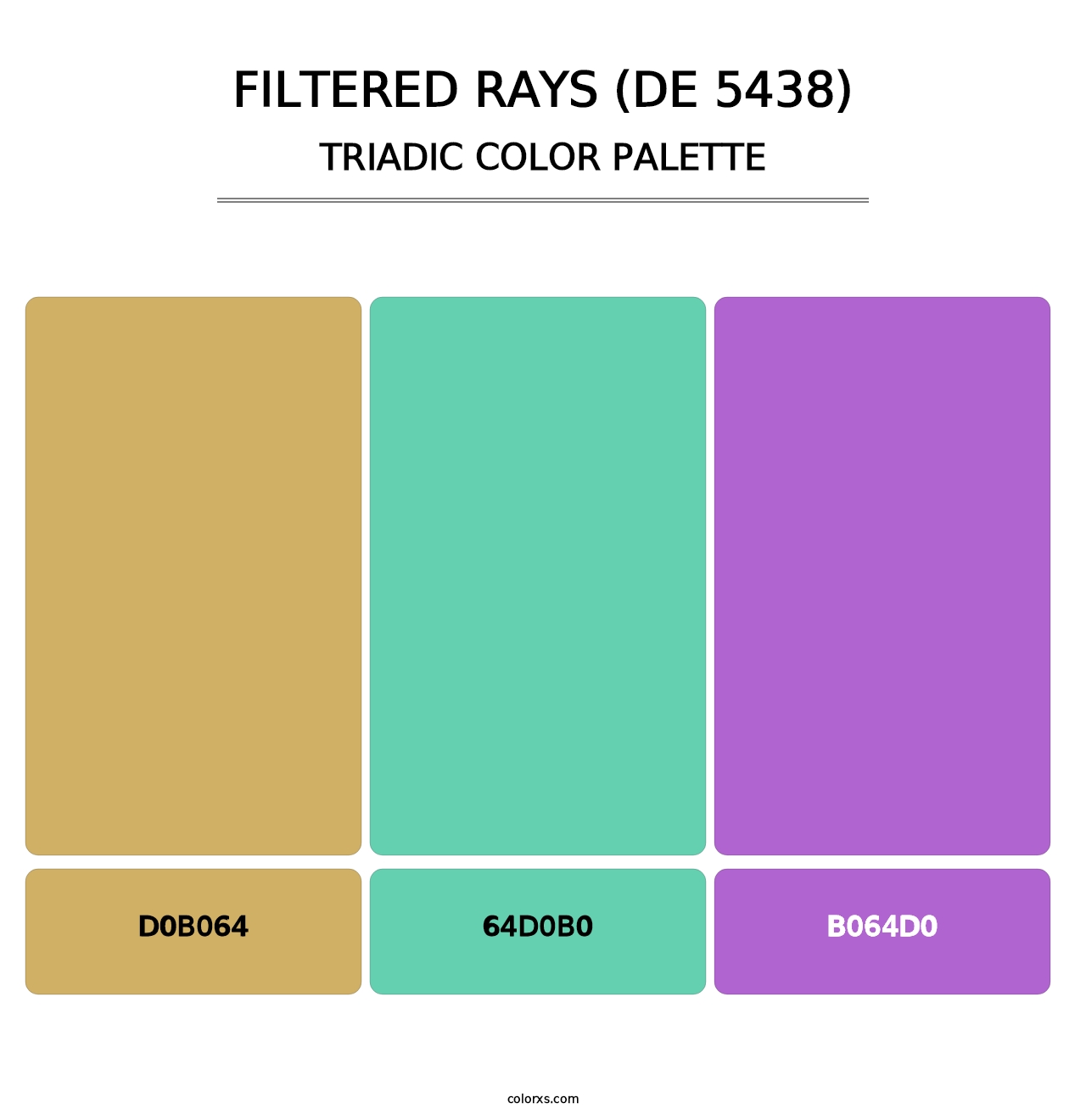 Filtered Rays (DE 5438) - Triadic Color Palette