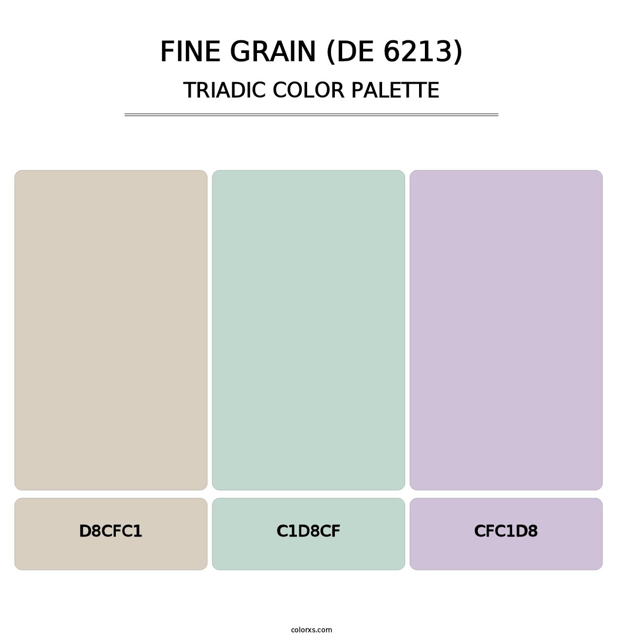 Fine Grain (DE 6213) - Triadic Color Palette
