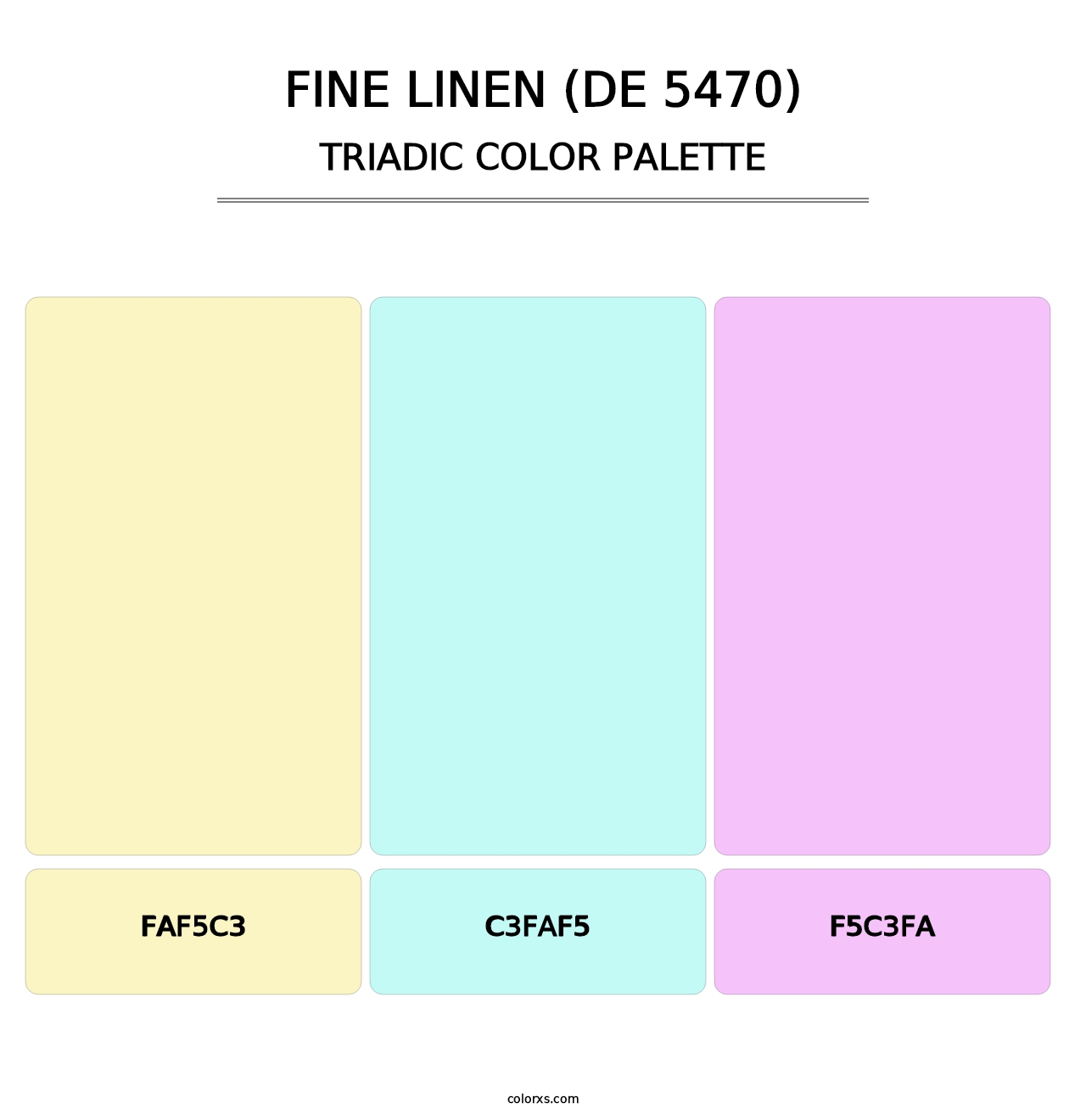 Fine Linen (DE 5470) - Triadic Color Palette