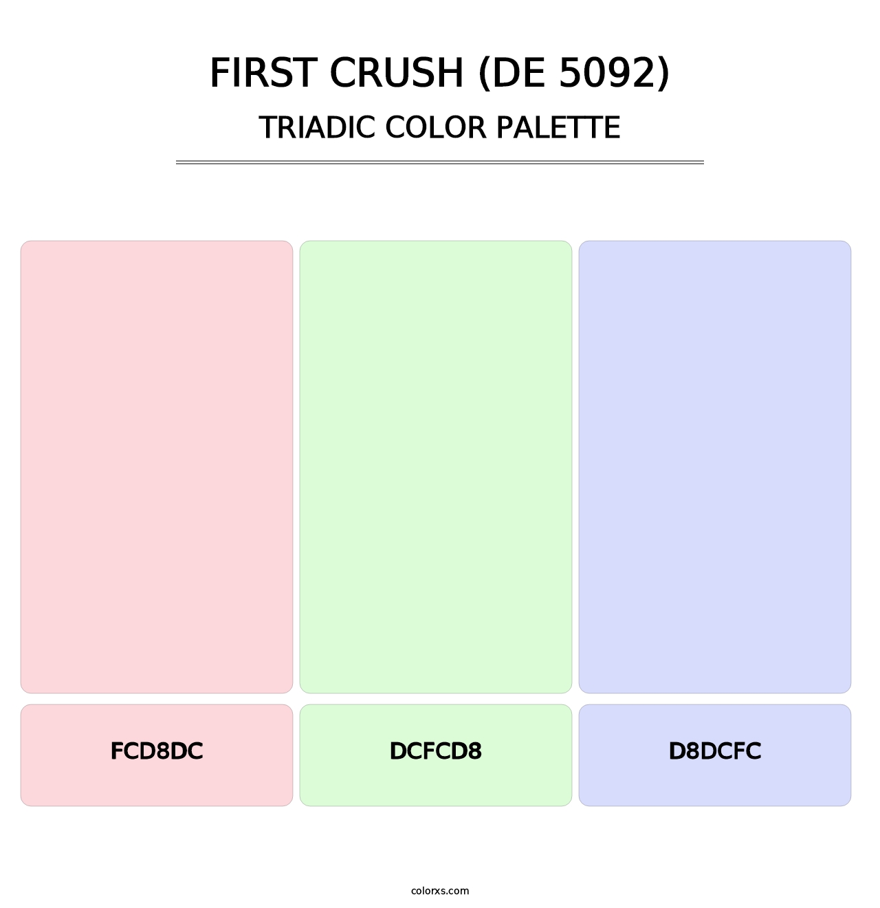 First Crush (DE 5092) - Triadic Color Palette