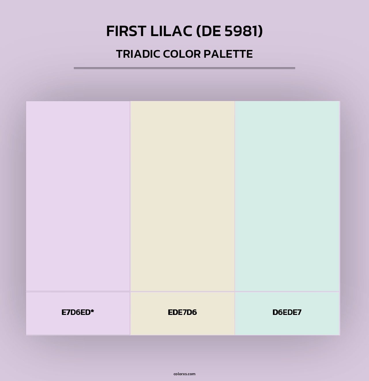 First Lilac (DE 5981) - Triadic Color Palette