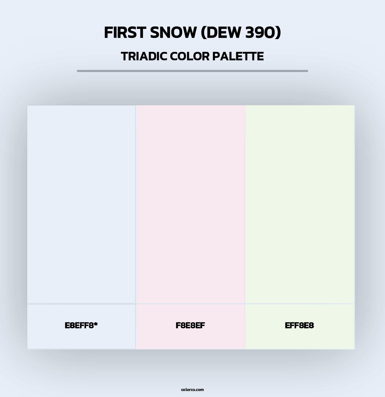 First Snow (DEW 390) - Triadic Color Palette